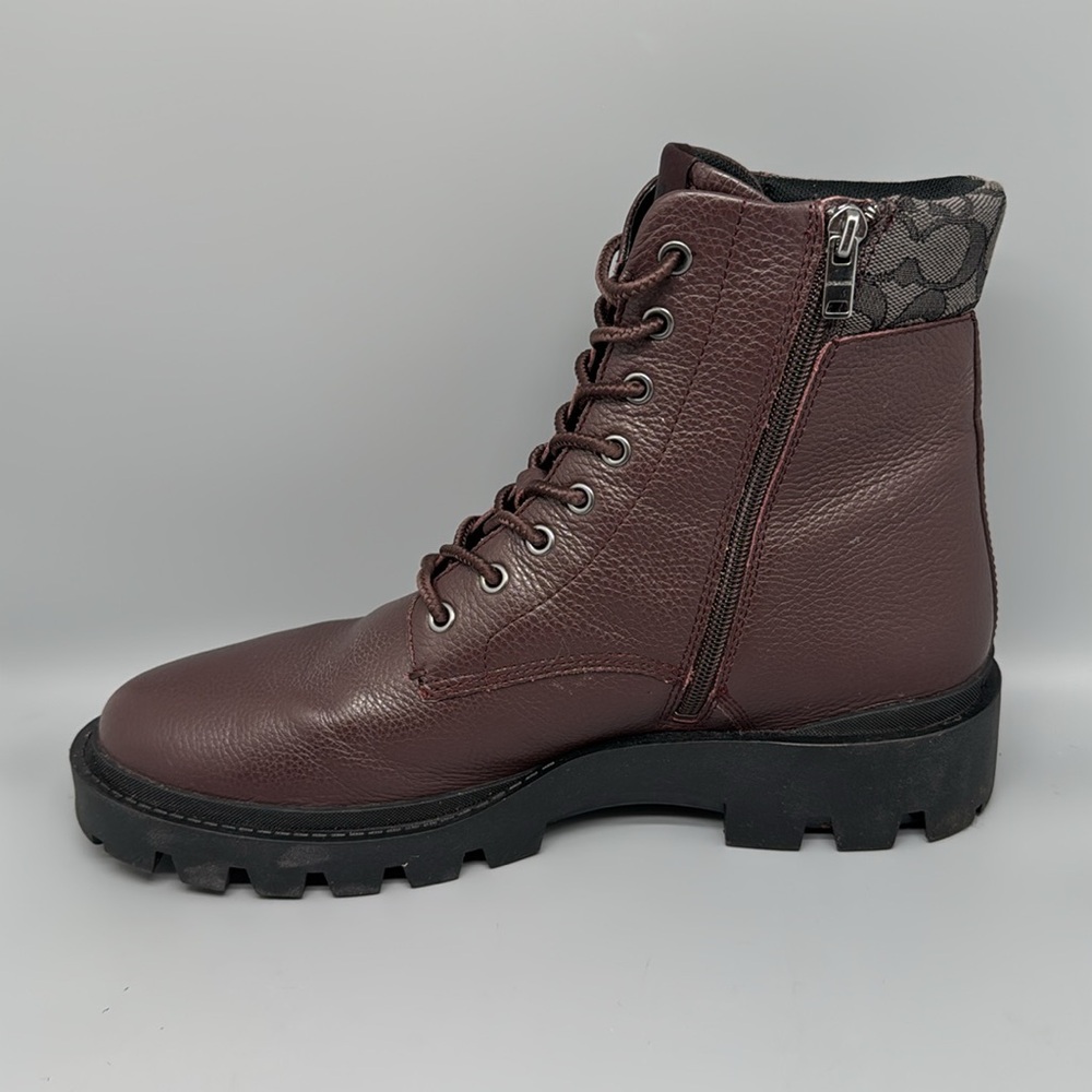 Coach Citysole Monogram Side Zip Leather Boots Men’s Sz 11.5D - Picture 6 of 10